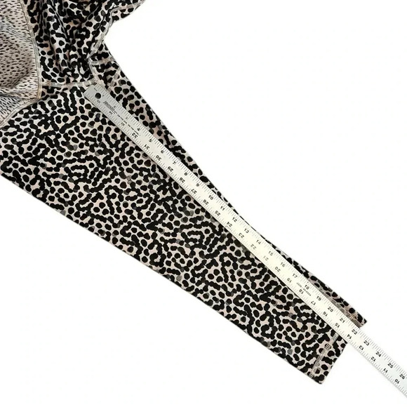 LULULEMON Wunder Under Crop II Leggings Roll Down High Rise Cheetah Black Beige - Picture 6 of 9